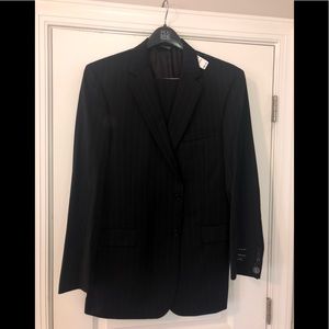 Navy Pinstripe Mens Suit